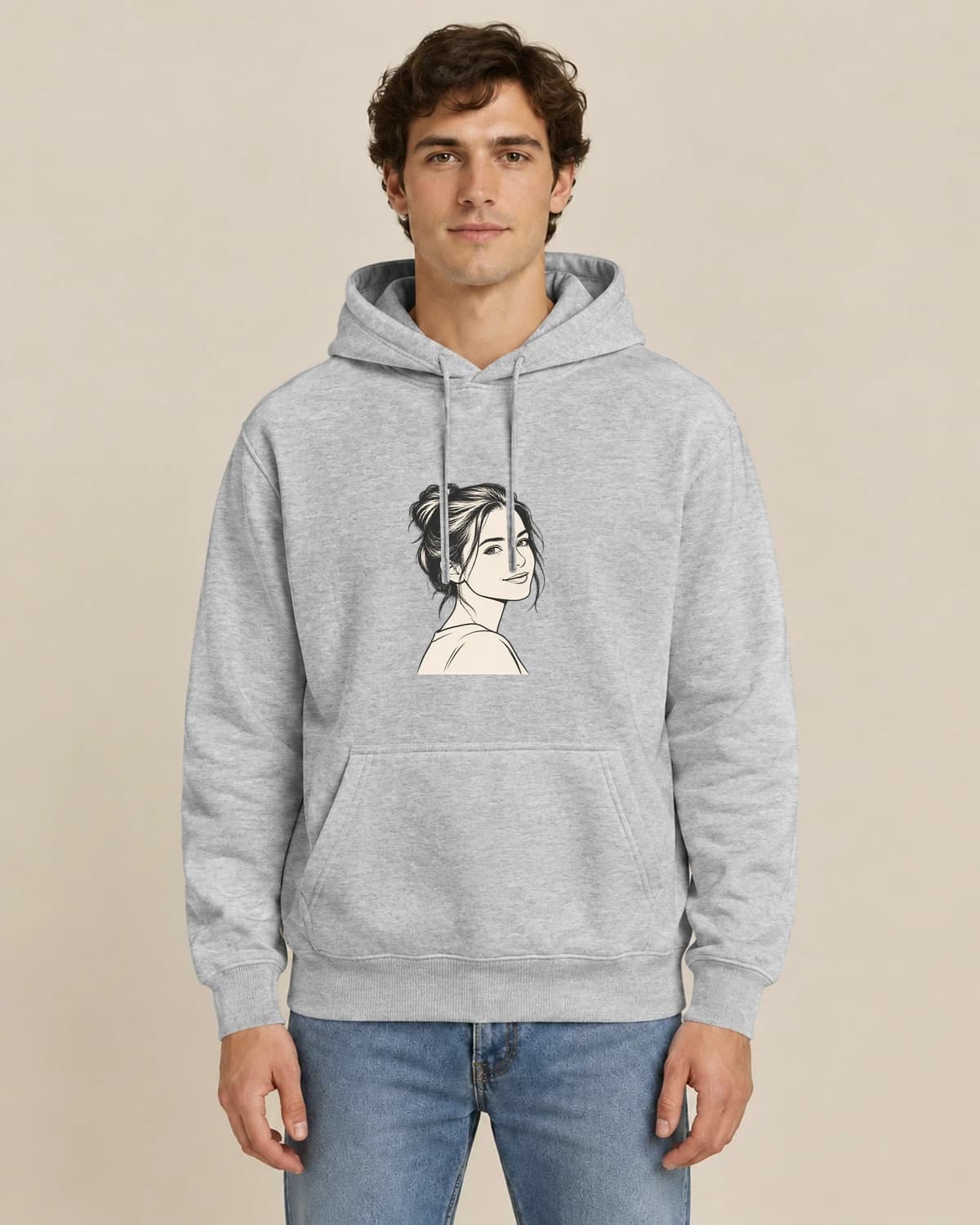 Remembrance Ink Study, men's styling of the same unisex hoodie
