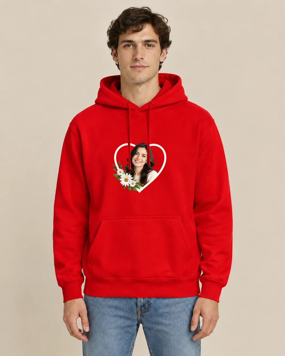 Open Heart Remembrance, men's styling of the same unisex hoodie