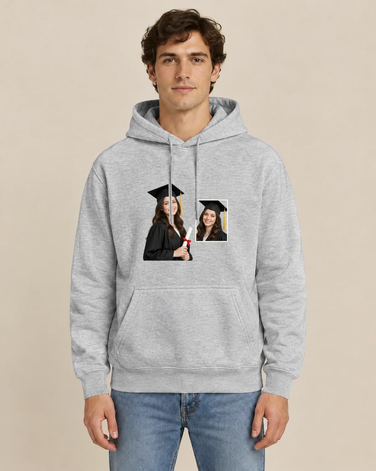 A chapter worth wearing: Graduate Photo Journal hoodie design; Sport Gray styling