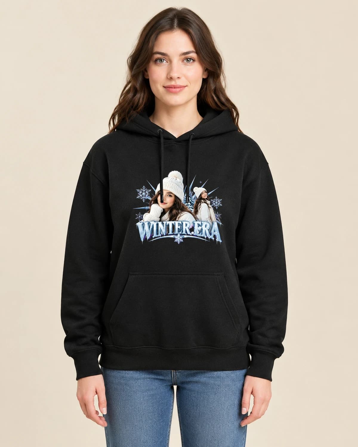 Personal beats predictable: Christmas Night Tour hoodie design; Black styling