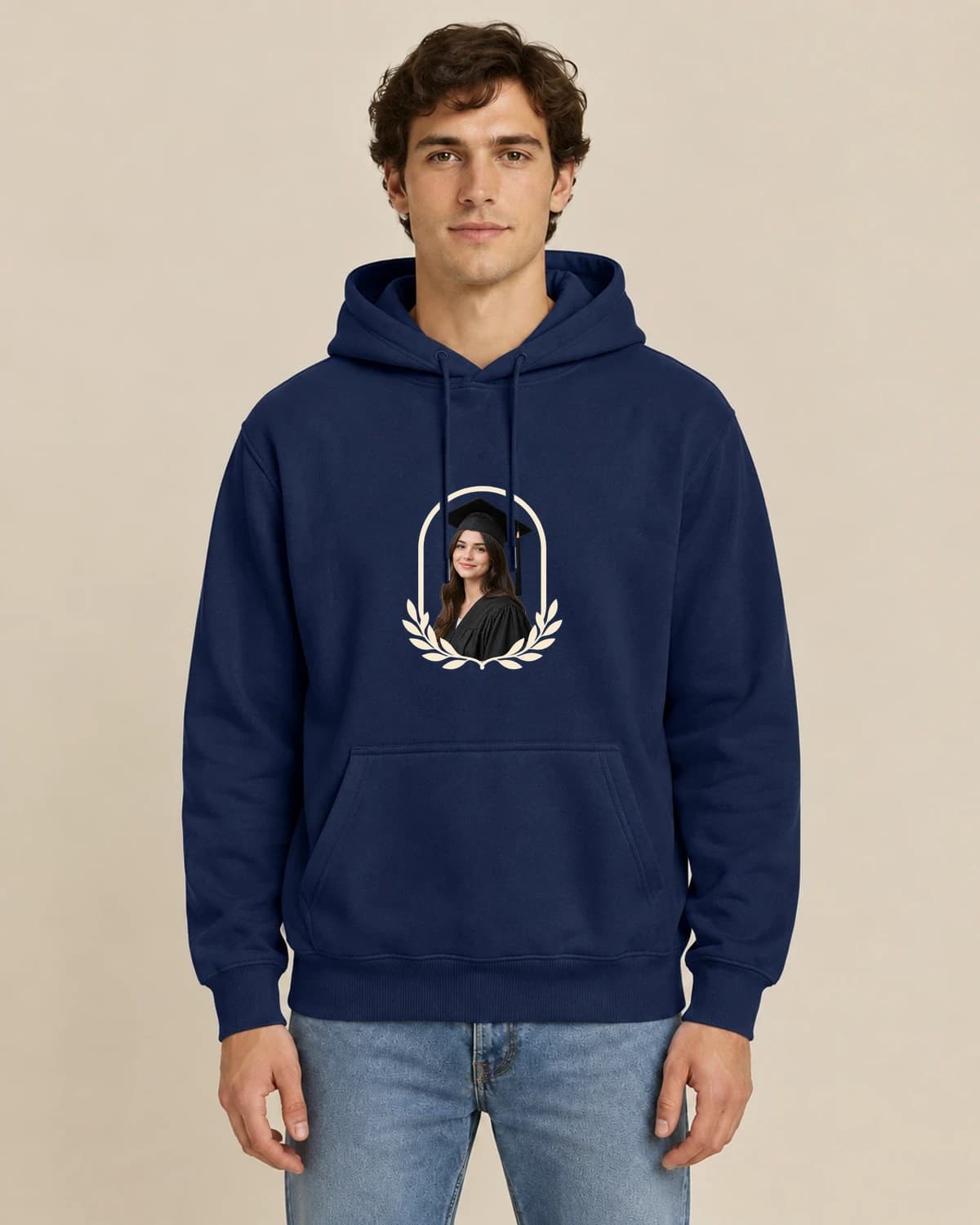Graduate Quiet Arch, men's styling of the same unisex hoodie