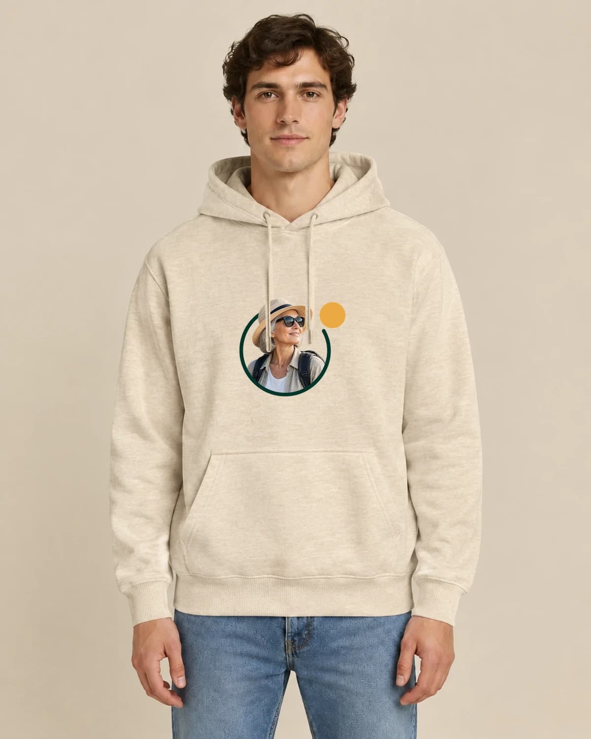 Retirement Contour, men's styling of the same unisex hoodie