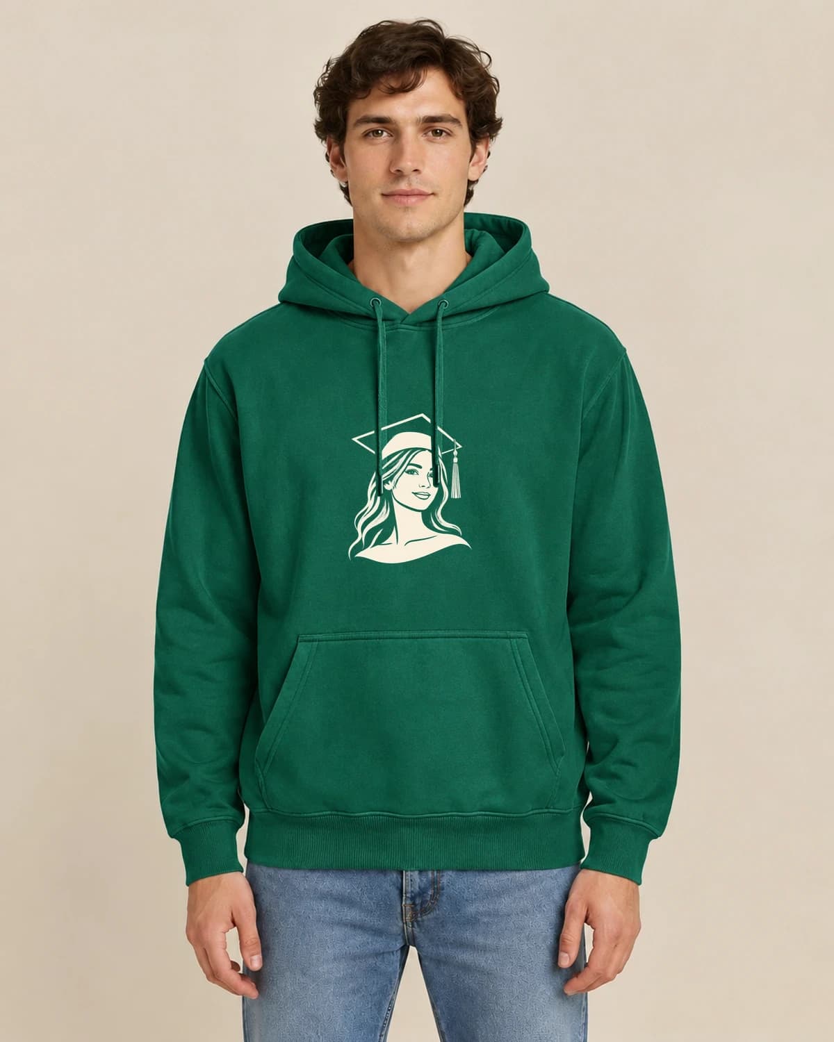 Graduate Contour, men's styling of the same unisex hoodie