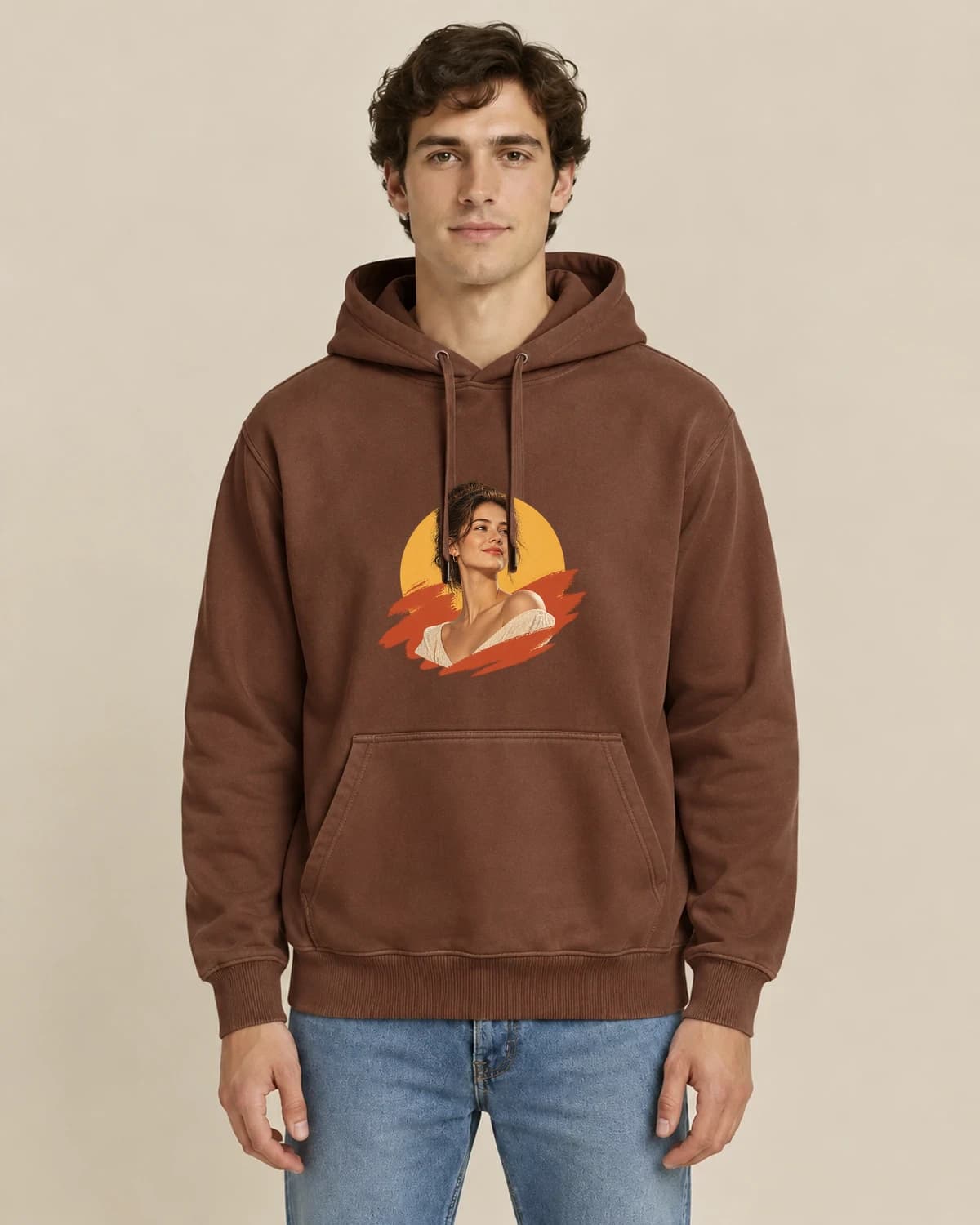 Birthday Golden Hour, men's styling of the same unisex hoodie