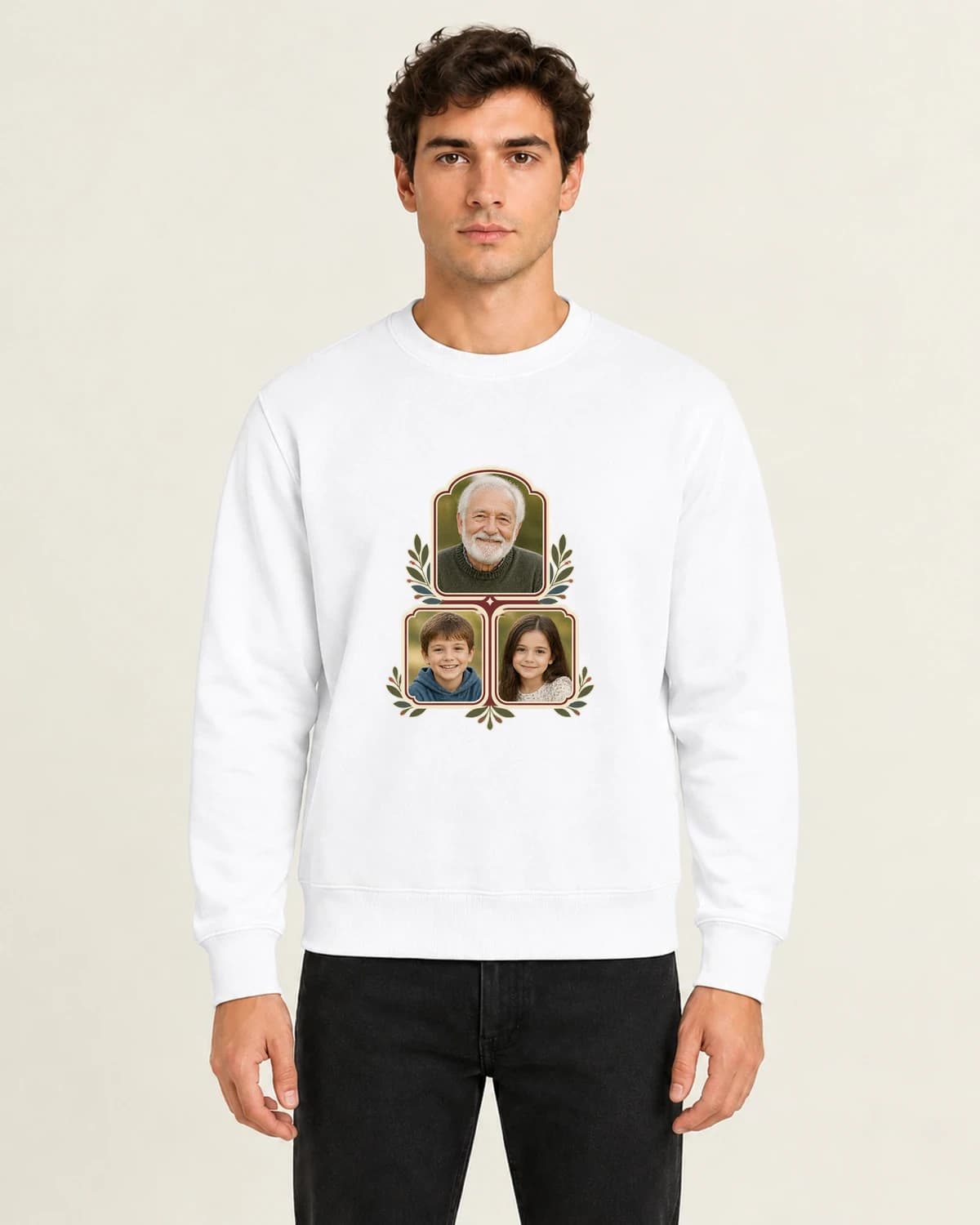 Grandpas Photo Collection, men's 260gsm White; illustrative styling