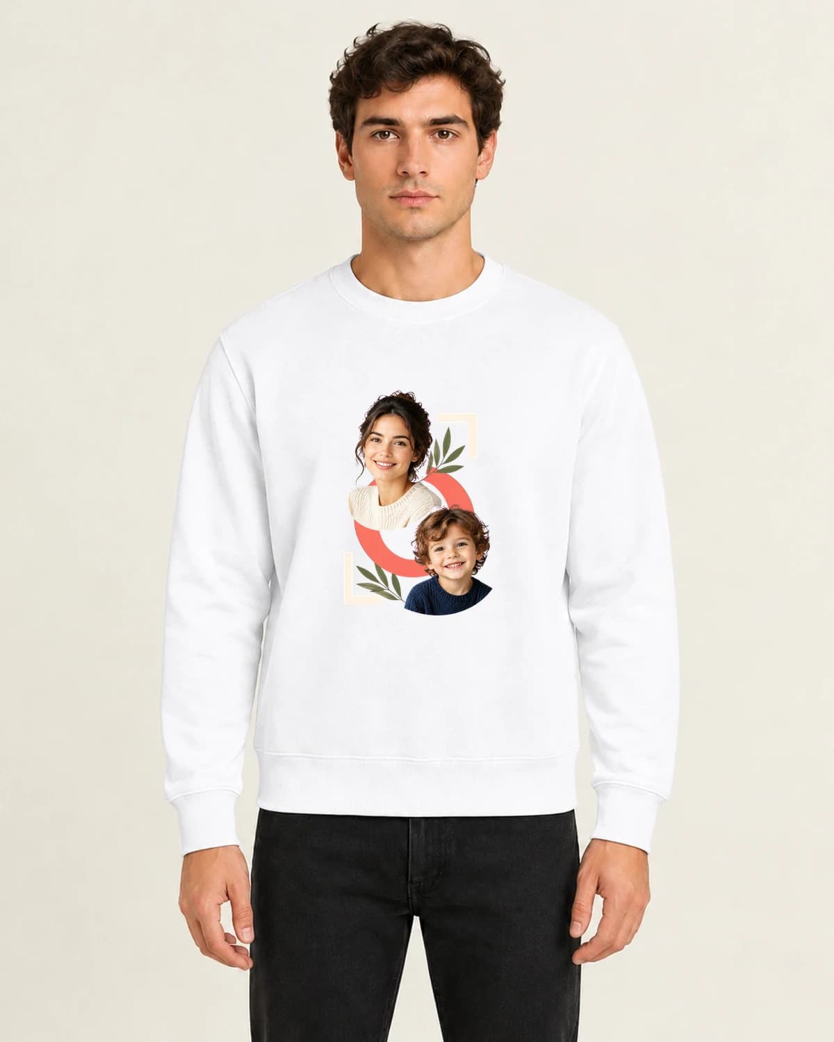 Motherhood First Page, men's 260gsm White; illustrative styling