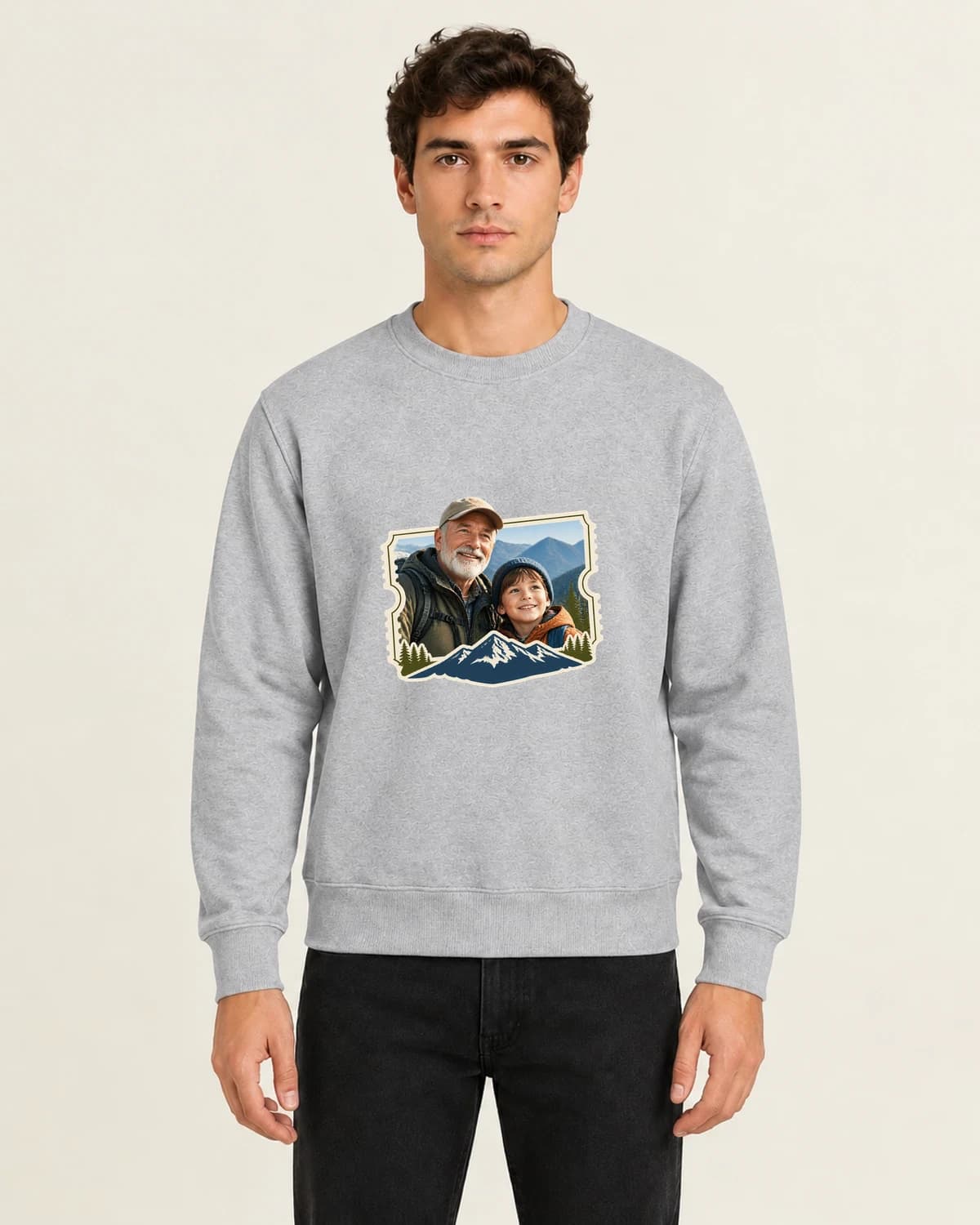 Grandfather Trail Ticket, men's 260gsm Gray; illustrative styling