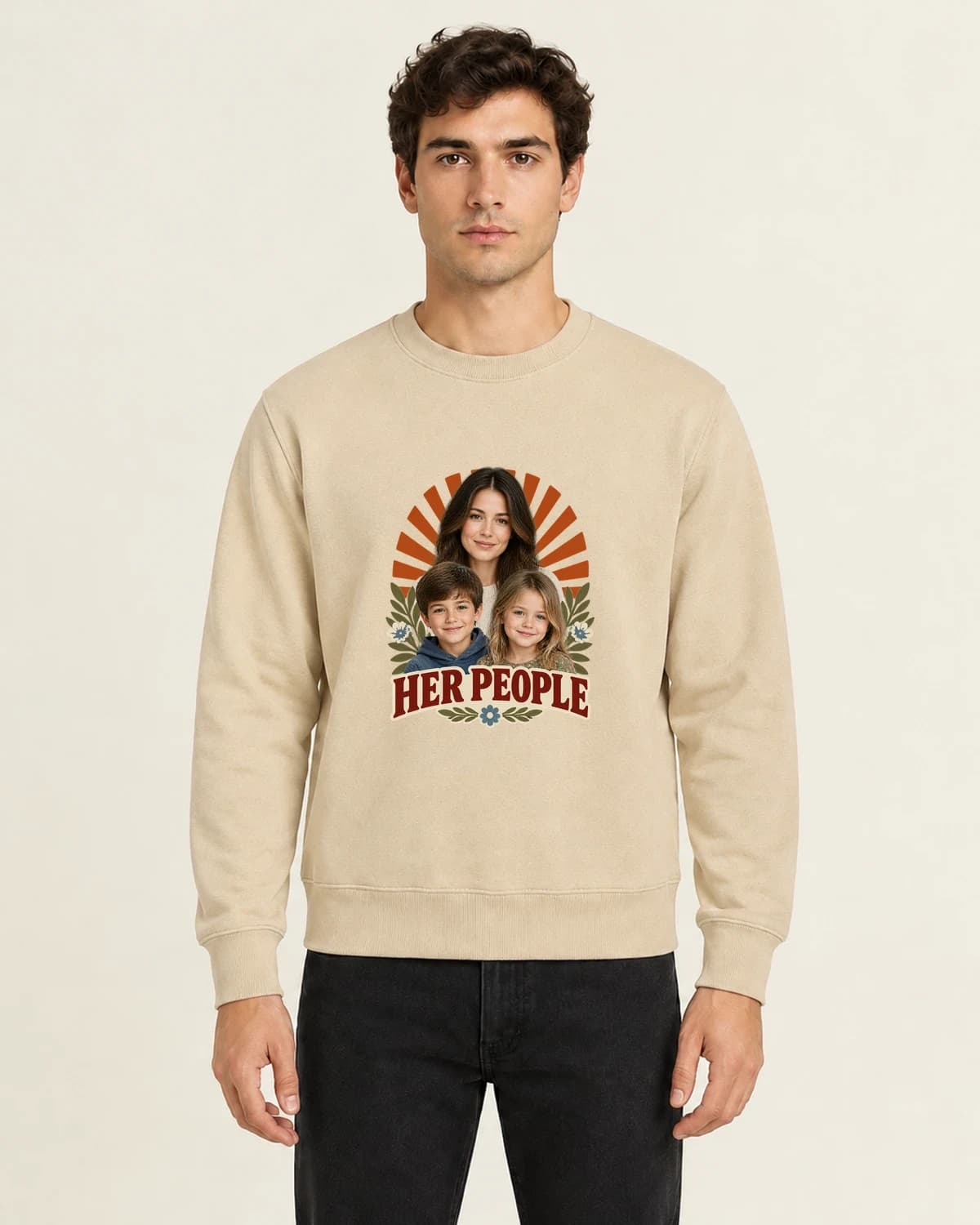 Her People Tour Poster, men's 260gsm Sand; illustrative styling