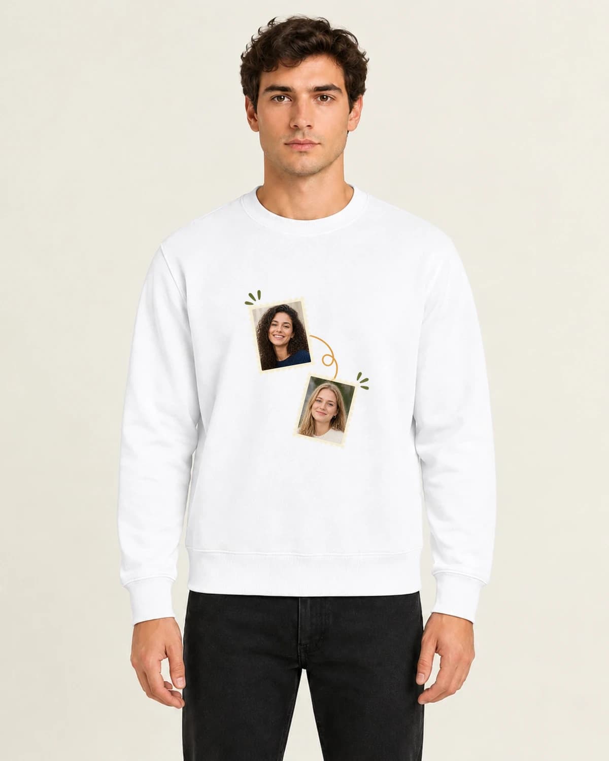 Besties Photo Post Office, men's 260gsm White; illustrative styling