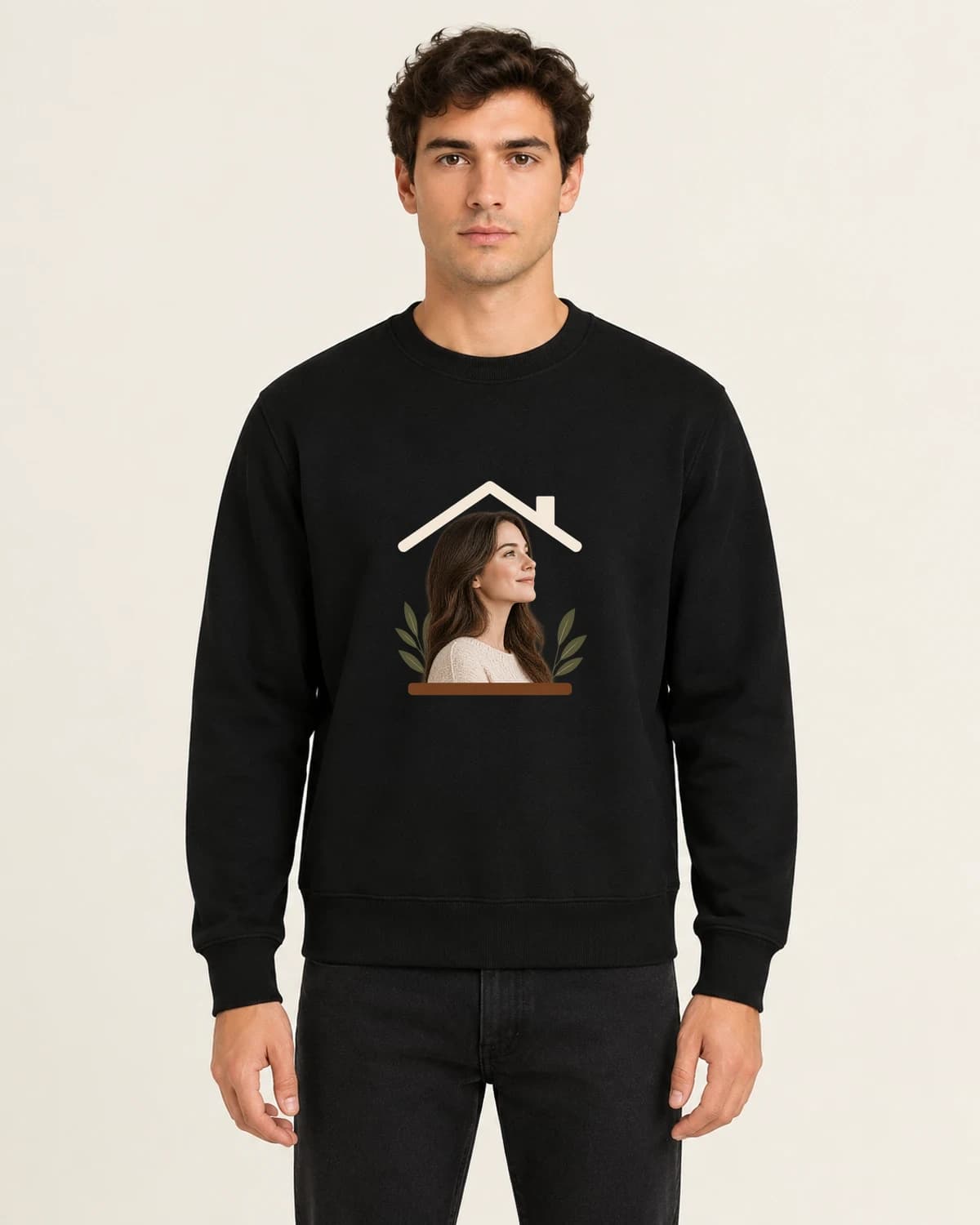 Always Part Of Home, men's 260gsm Black; illustrative styling