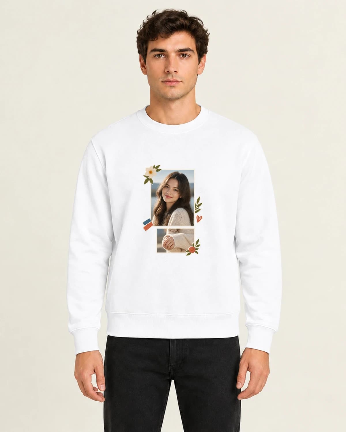 Loved One Album Corner, men's 260gsm White; illustrative styling