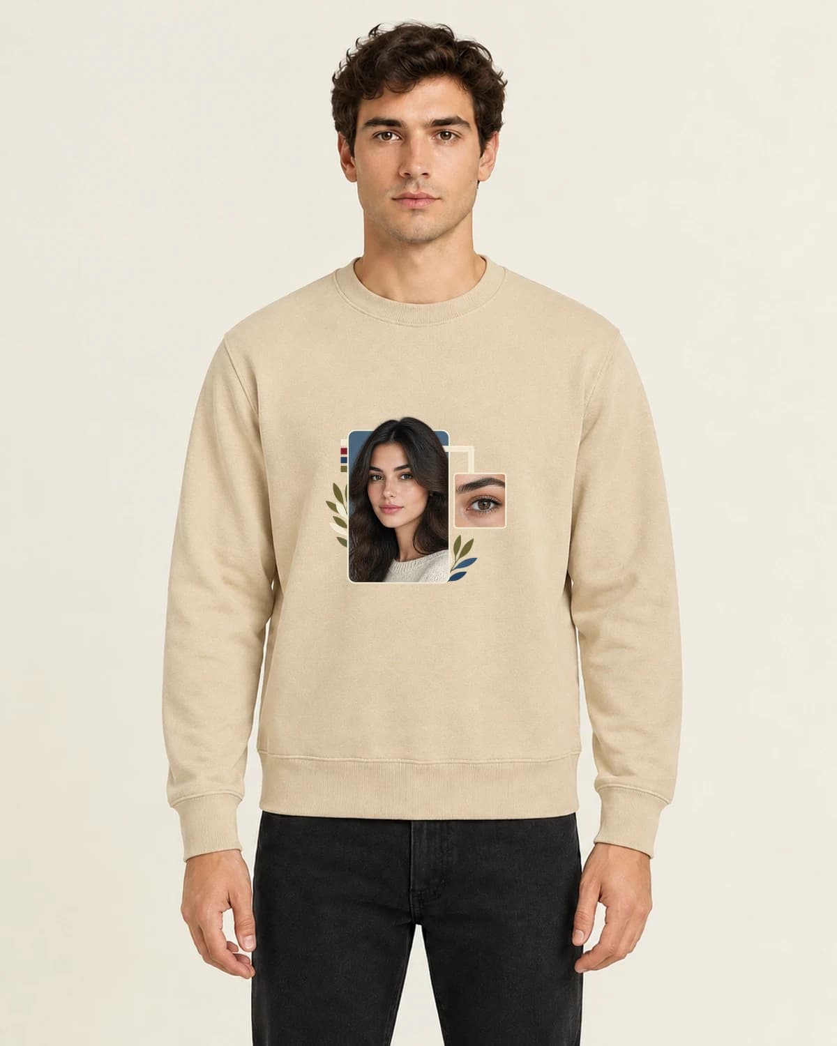 The Main Character Index, men's 260gsm Sand; illustrative styling