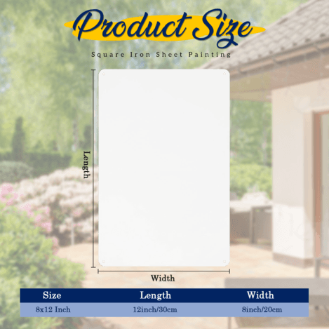 Custom 8 x 12 in Vertical Tin Sign