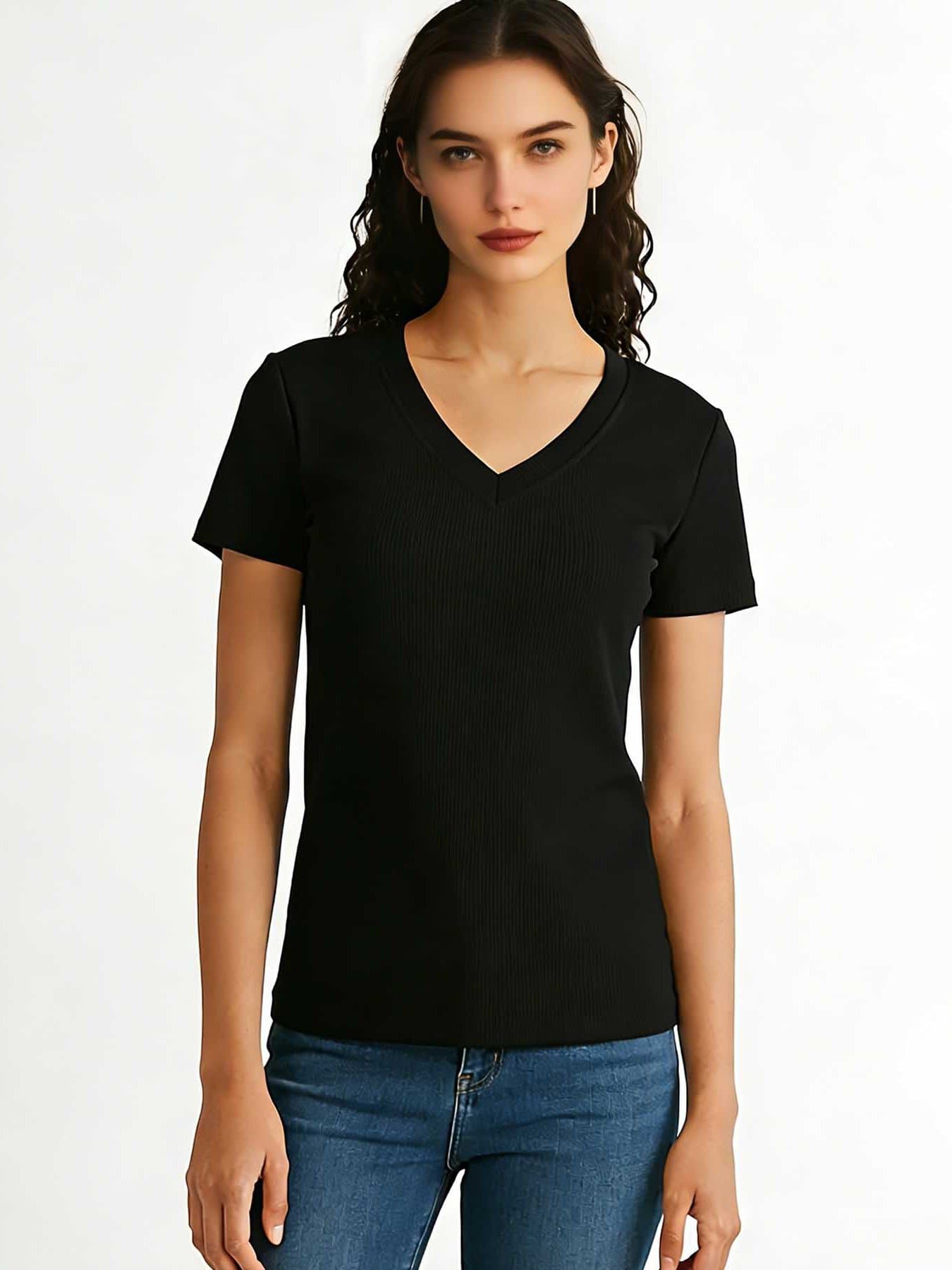 Personalized Women's V-Neck T-Shirt Gift | From Photo - alternate view