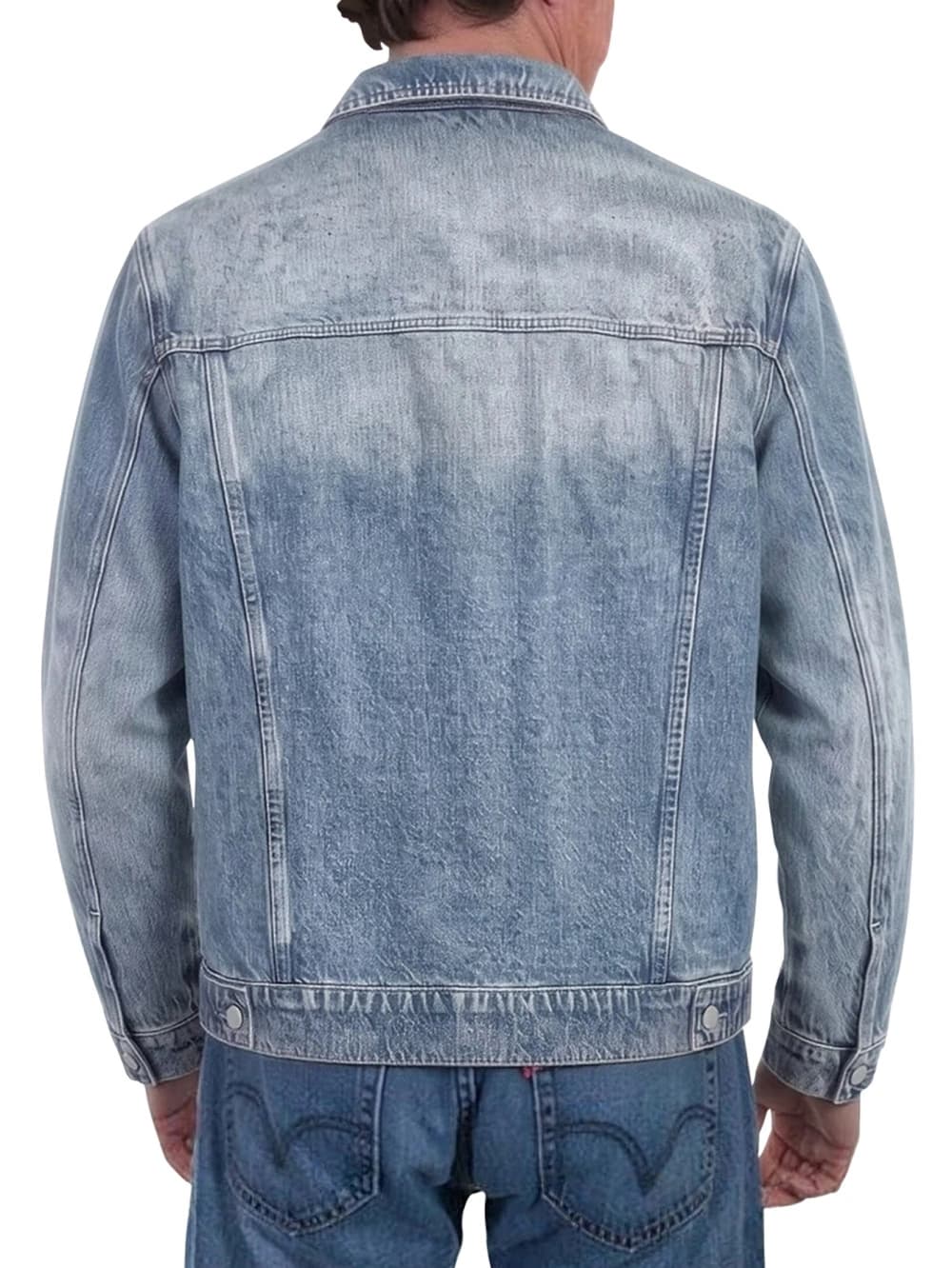 Custom Vintage Wash Denim Jacket - alternate view