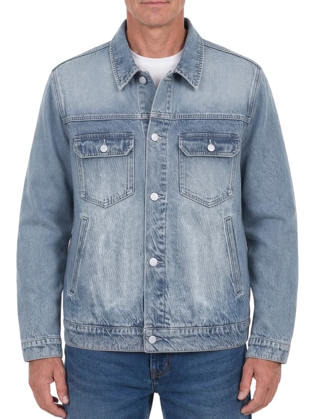 Custom vintage wash denim jacket